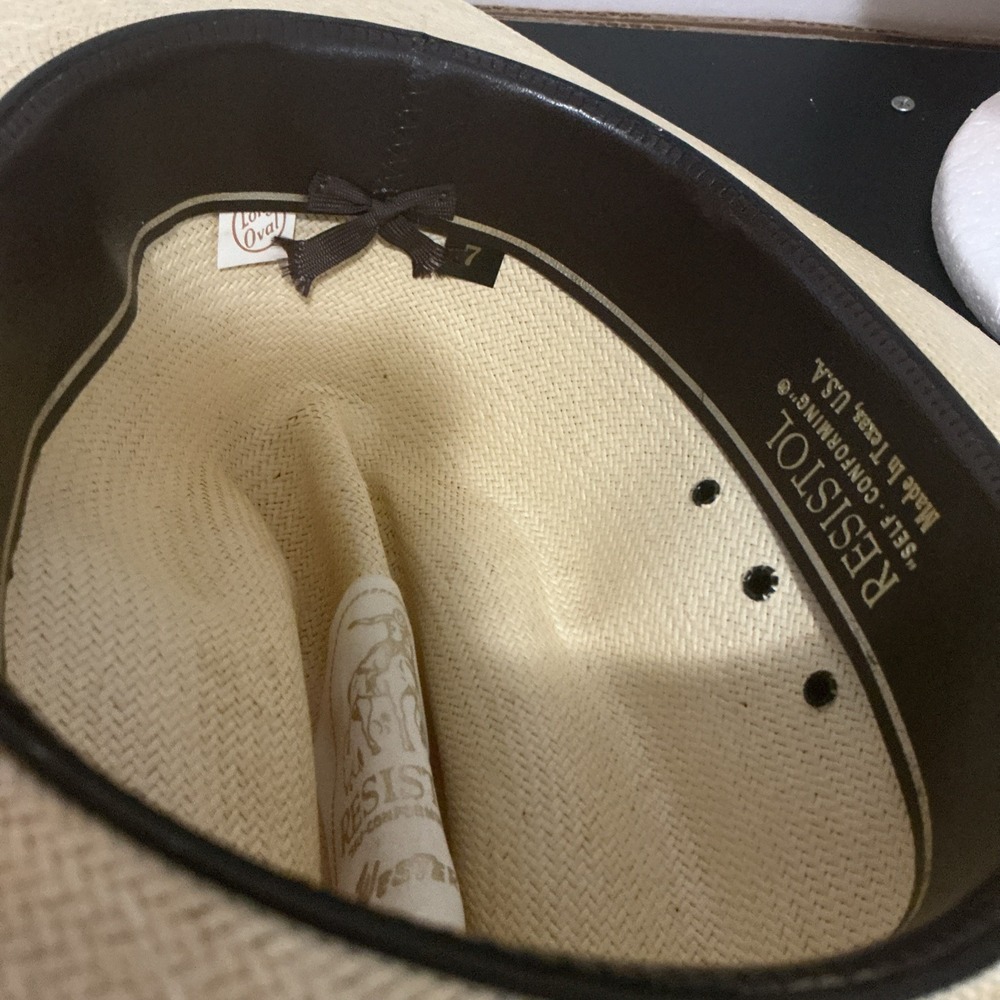 Vintage Resistol George Straight Cowboy Hat Size 7 Hat Is Dirty Long Oval Bent - Picture 9 of 9